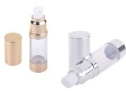 Airless plastična flašica 15mL za kreme, sa aluminijumskom osnovom i aluminijumskim zatvaračem