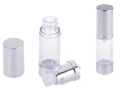 Airless plastična flašica 15mL za kreme, sa aluminijumskom osnovom i aluminijumskim zatvaračem