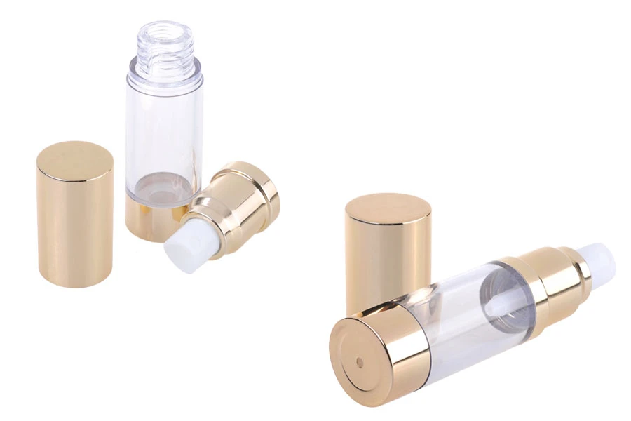 Airless plastična flašica 15mL za kreme, sa aluminijumskom osnovom i aluminijumskim zatvaračem