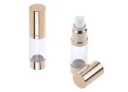 Airless plastična flašica 15mL za kreme, sa aluminijumskom osnovom i aluminijumskim zatvaračem