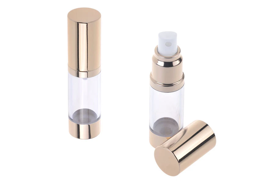 Airless plastična flašica 15mL za kreme, sa aluminijumskom osnovom i aluminijumskim zatvaračem