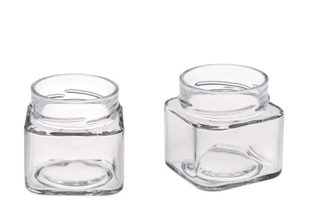 Staklena kockasta tegla 212mL (za T.O. 70 Deep zatvarač) - bez zatvarača-1