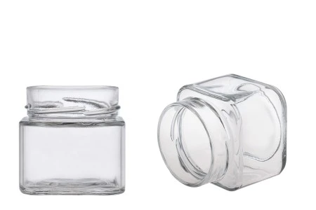 Staklena kockasta tegla 212mL (za T.O. 70 Deep zatvarač) - bez zatvarača-2