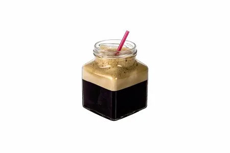 Staklena kockasta tegla za med ili kafu 212mL (za T.O. 58 zatvarač) - bez zatvarača-2