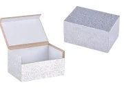 Višenamenska srebrna drvena kutija 75x50x40mm - 12 kom