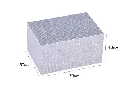 Višenamenska srebrna drvena kutija 75x50x40mm - 12 kom-2