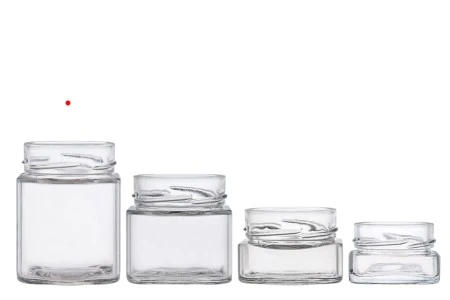 Staklena kockasta tegla za med 314mL (za T.O.70 Deep zatvarač) - bez zatvarača-5