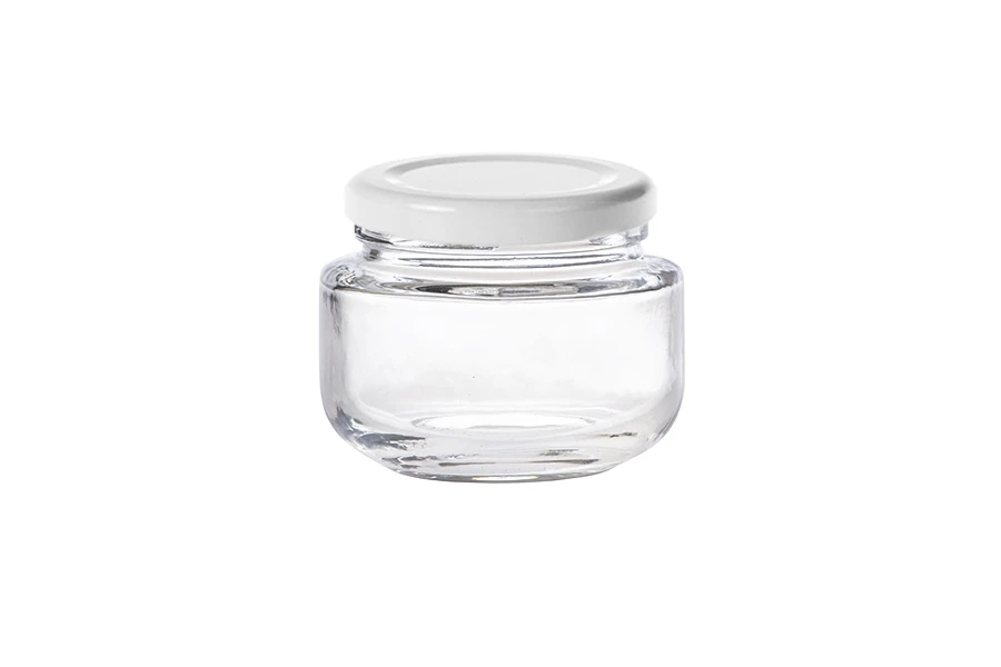 Staklena providna teglica 65mL (za zatvarač T.O.48) - bez zatvarača Staklena providna teglica 65mL (za zatvarač T.O.48) - bez zatvarača