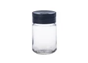 Staklena teglica za začine od 156mL sa crnim zatvaračem sa rupicama-