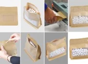 Kraft DoyPack 137x66x123mm - 50 kom vrećica na termo zatvaranje, sa prozorom, sigurnosnom tračicom i zipom, spoljnom i unutrašnjom providnom oblogom i četvrtastim dnom -grupa_slika