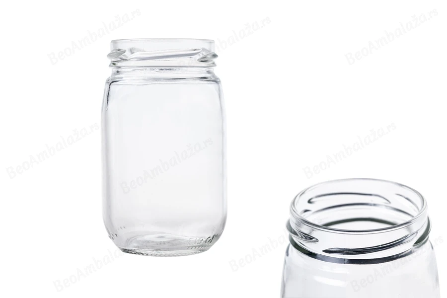 Staklena zaobljena tegla 190mL - bez zatvarača-