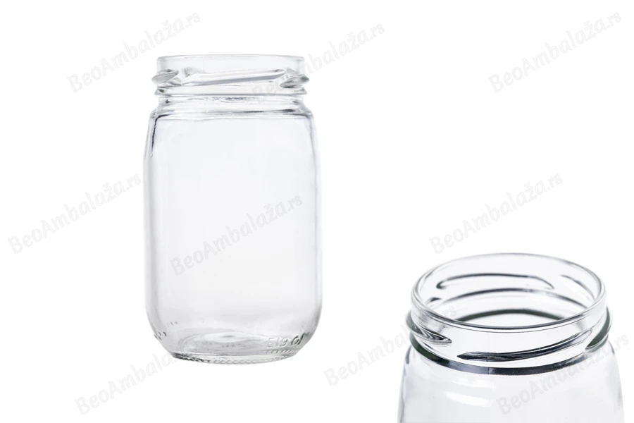Staklena zaobljena tegla 190mL - bez zatvarača-