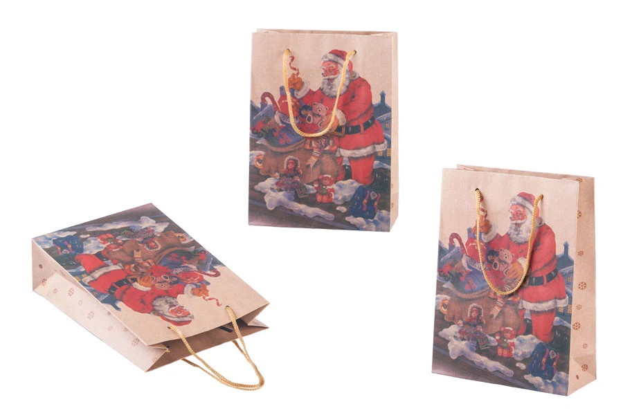 Božićna kesa sa ručkom od kanapa 150x60x200mm, u 4 dizajna - 20 kom-grupa_slika