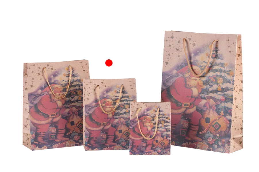 Božićna kesa sa ručkom od kanapa 150x60x200mm, u 4 dizajna - 20 kom-grupa_slika