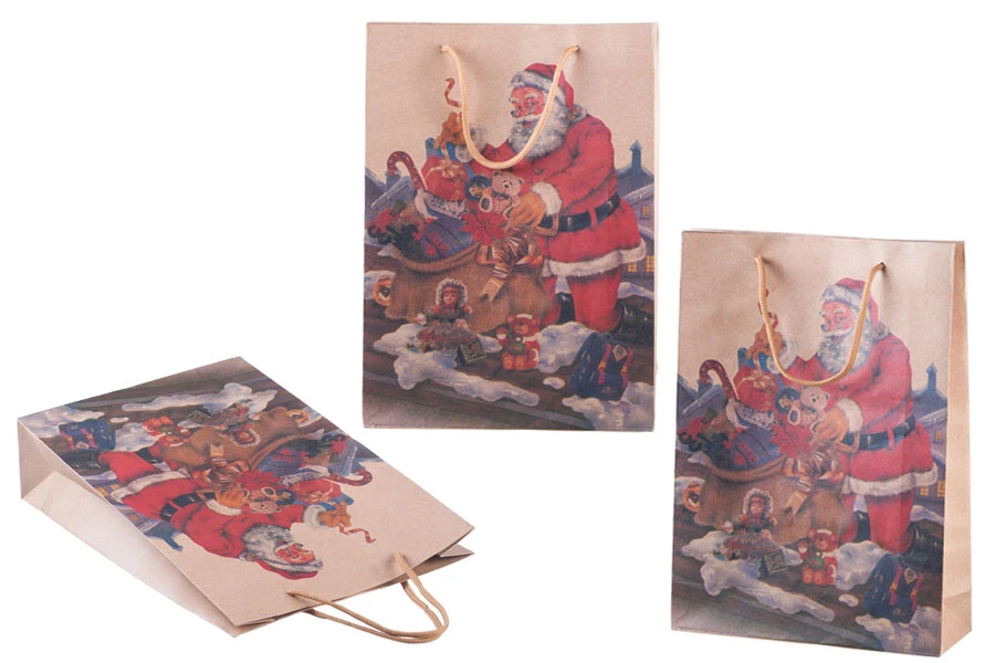 Božićna kesa sa ručkom od kanapa 240x80x330mm, u 4 dizajna - 20 kom-grupa_slika