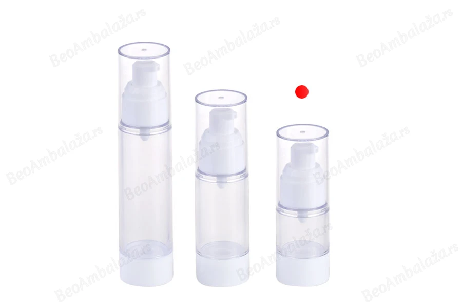 Airless plastična providna flašica 15mL za kreme-grupa_slika