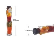 Staklena bočica 320mL sa povrćem, za dekoraciju kuhinje-