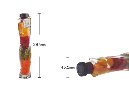 Staklena bočica 320mL sa povrćem, za dekoraciju kuhinje-3