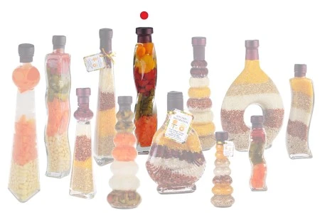 Staklena bočica 320mL sa povrćem, za dekoraciju kuhinje-5