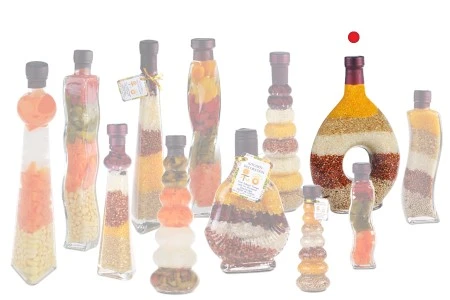 Staklena flaša 600mL sa raznim semenkama, za dekoraciju kuhinje-3