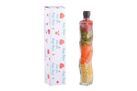 Staklena bočica 280mL sa povrćem, za dekoraciju kuhinje-2