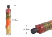 Staklena bočica 280mL sa povrćem, za dekoraciju kuhinje-