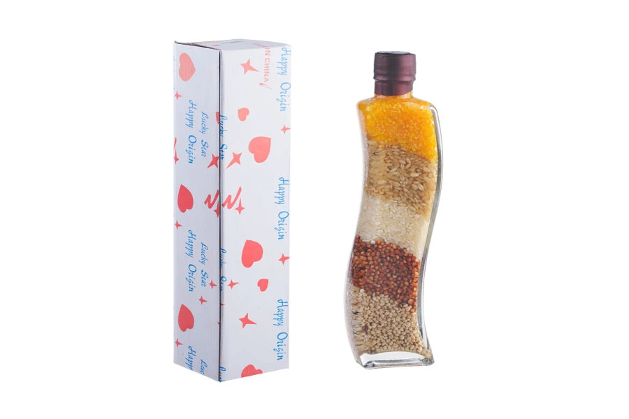 Staklena bočica 180mL sa semenkama, za dekoraciju kuhinje-grupa_slika