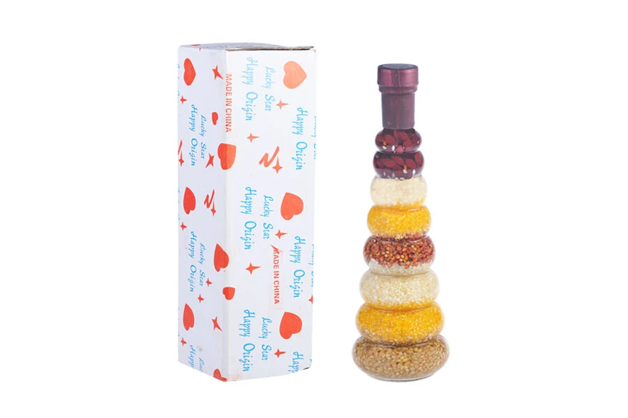 Staklena bočica 380mL sa semenkama, za dekoraciju kuhinje-grupa_slika