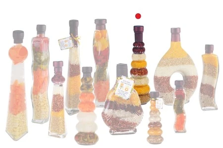 Staklena bočica 380mL sa semenkama, za dekoraciju kuhinje-3