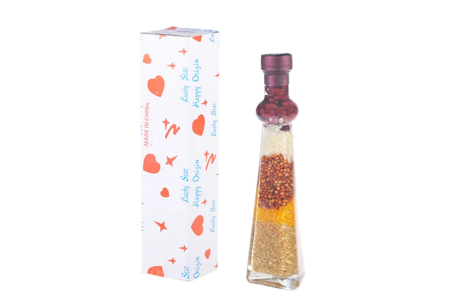 Staklena bočica 120mL sa semenkama, za dekoraciju kuhinje-dimenzije_slike