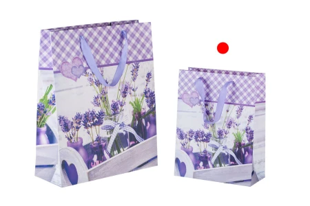 Papirna kesa 180x80x230mm sa različitim motivima lavande - 12 kom-grupa_slika