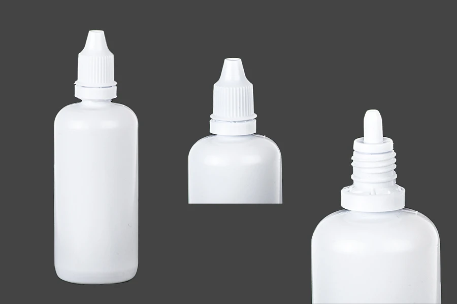 Plastična flašica 100mL, sa zatvaračem i kapalicom - 100 kom-dimenzije_slike