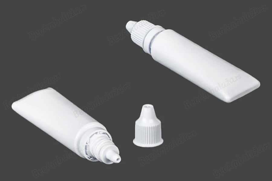 Plastična bela tubica sa zatvaračem 25mL - 12 kom-slika_proizvoda