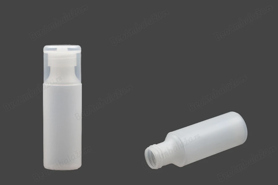 Plastična poluprovidna flašica 100mL, sa flip top zatvaračem-