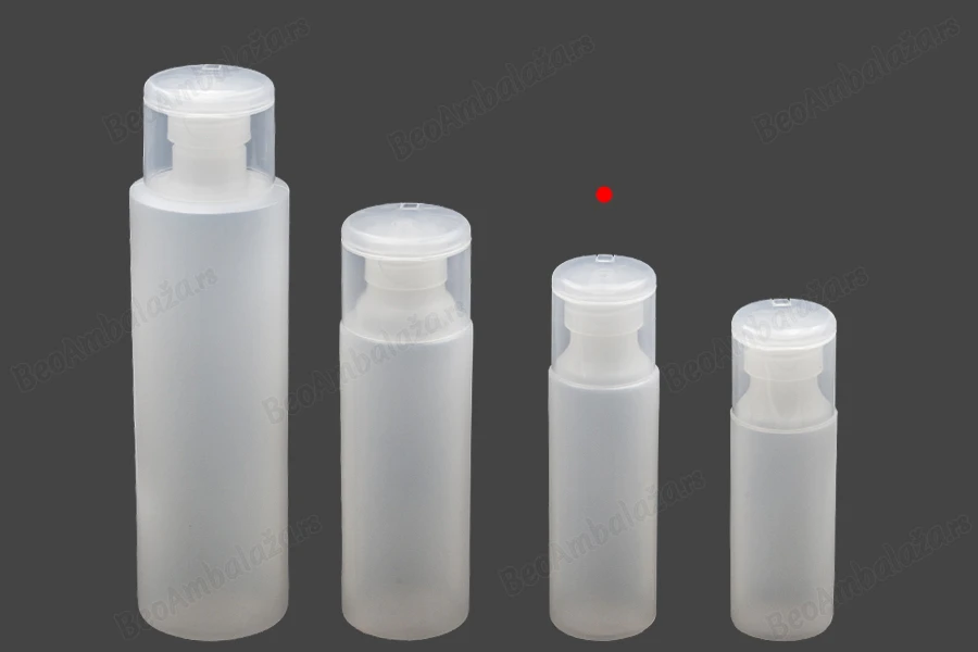 Plastična poluprovidna flašica 130mL, sa flip top zatvaračem-grupa_slika