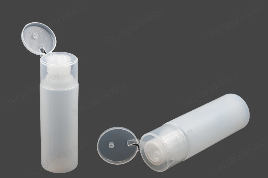 Plastična poluprovidna flašica 250mL, sa flip top zatvaračem-dimenzije_slike