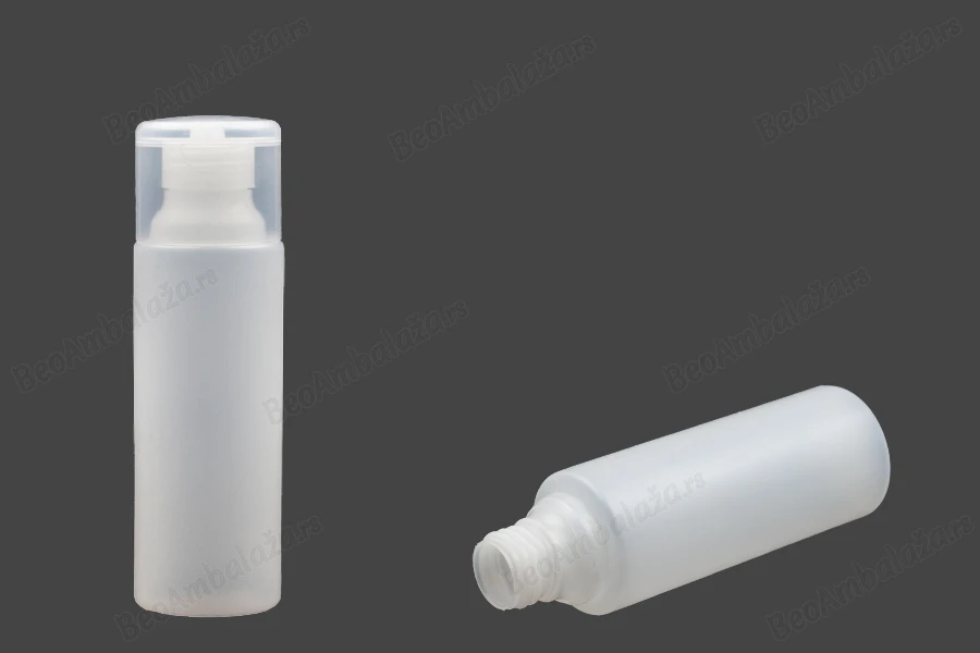 Plastična poluprovidna flašica 250mL, sa flip top zatvaračem-