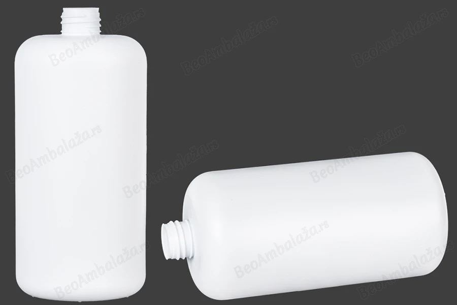 Plastična bela flaša 1000mL PP 28 - 12 kom-dimenzije_slike