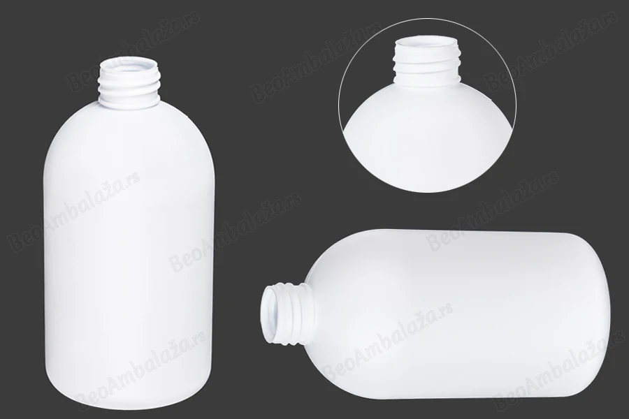 Plastična bela boca 500mL (PP28) - 12 kom-dimenzije_slike