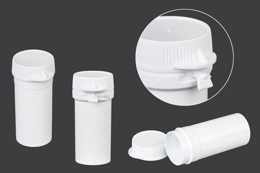 Kutijica u obliku tube  20mL, sa sigurnosnim prstenom za lekove - 100 kom