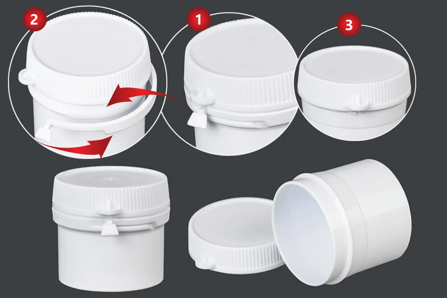 Kutijica u obliku tube 20mL, sa sigurnosnim prstenom za lekove - 100 kom Kutijica u obliku tube 20mL, sa sigurnosnim prstenom za lekove - 100 kom