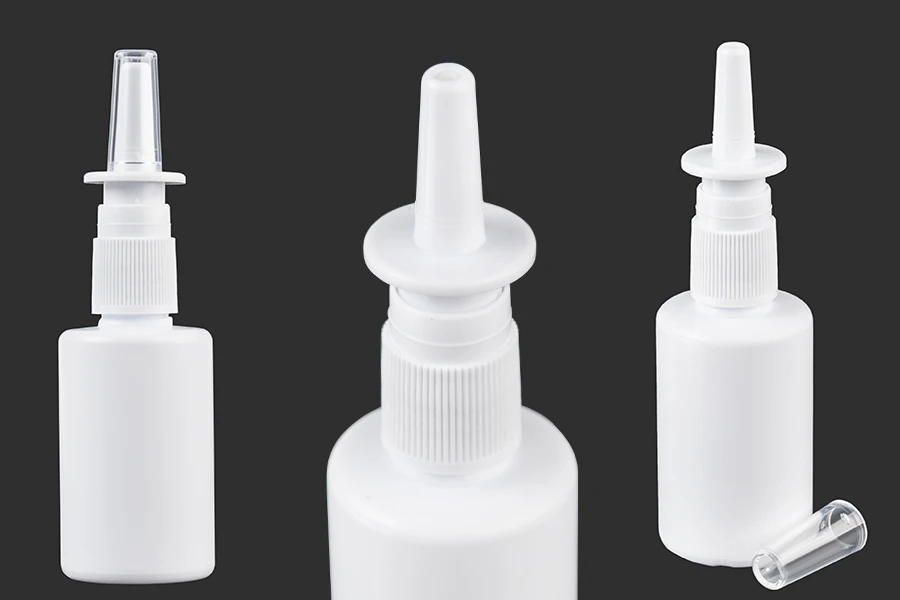 Bela plastična flašica 50mL sa sprejom za kapi za nos - 12 kom-slika_proizvoda