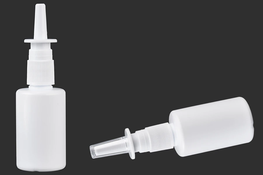 Bela plastična flašica 50mL sa sprejom za kapi za nos - 12 kom-dimenzije_slike