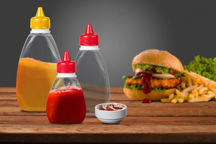 Plastična providna flaša 350mL za kečap, senf, med-grupa_slika