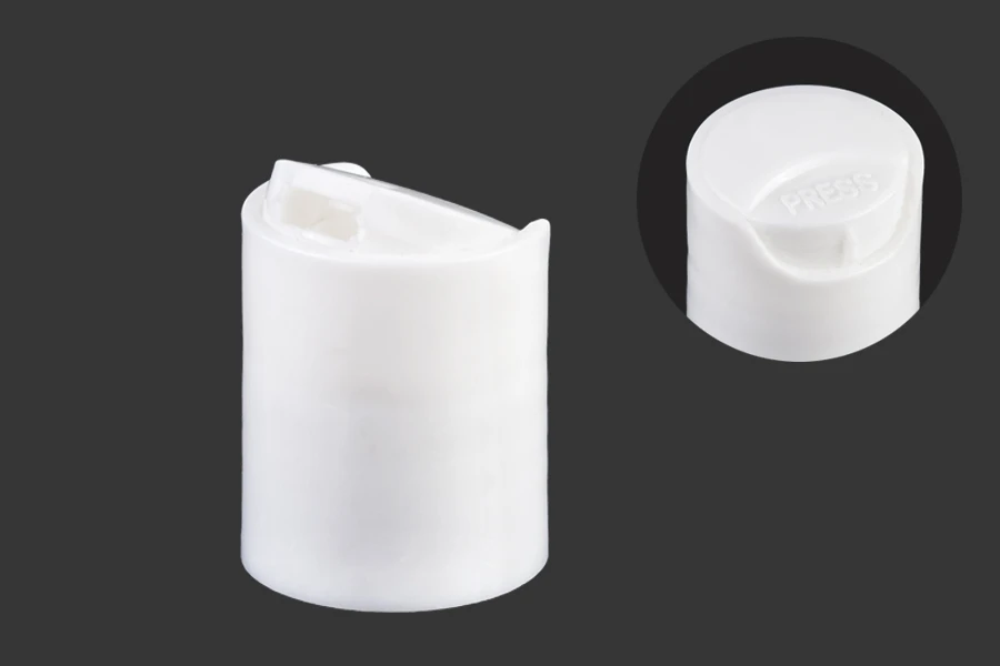 Plastični disk top zatvarač 18/410 u crnoj ili beloj boji Plastični disk top zatvarač 18/410 u crnoj ili beloj boji