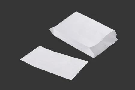 Bela papirna kesa 160x50x300mm bez prozora, pogodna za masnu hranu - 100 kom-1