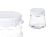 Plastična providna kutijica 50mL sa belim sigurnosnim zatvaračem - 12 kom Plastična providna kutijica 50mL sa belim sigurnosnim zatvaračem - 12 kom
