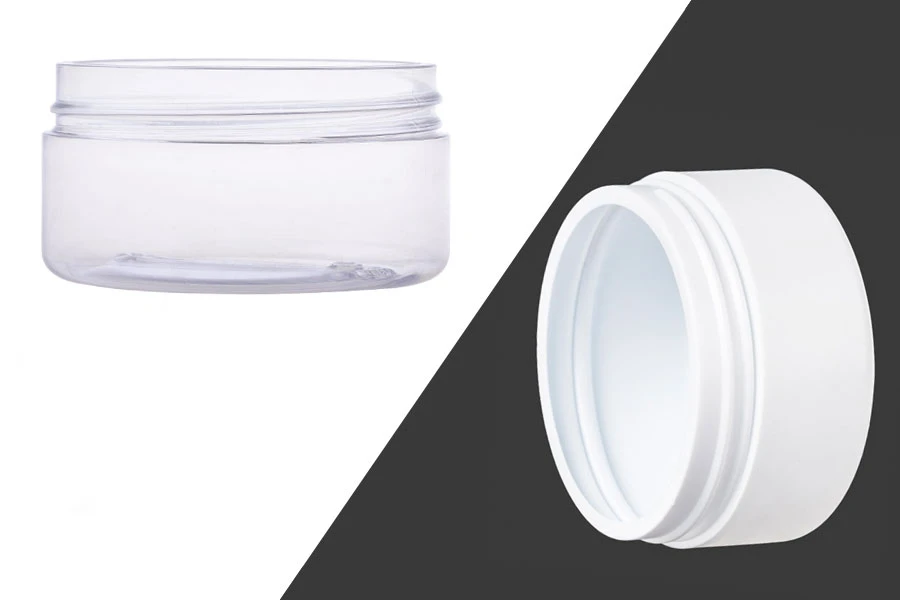 Plastična bela ili providna kutija 250mL bez zatvarača - 12 kom