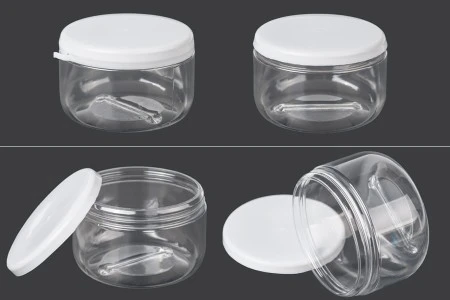 Plastična providna kutijica 180mL sa belim sigurnosnim zatvaračem - 12 kom-1