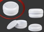 Plastična bela kutijica 50mL, sa zatvaračem i međupoklopcem - 12 kom-slika_proizvoda